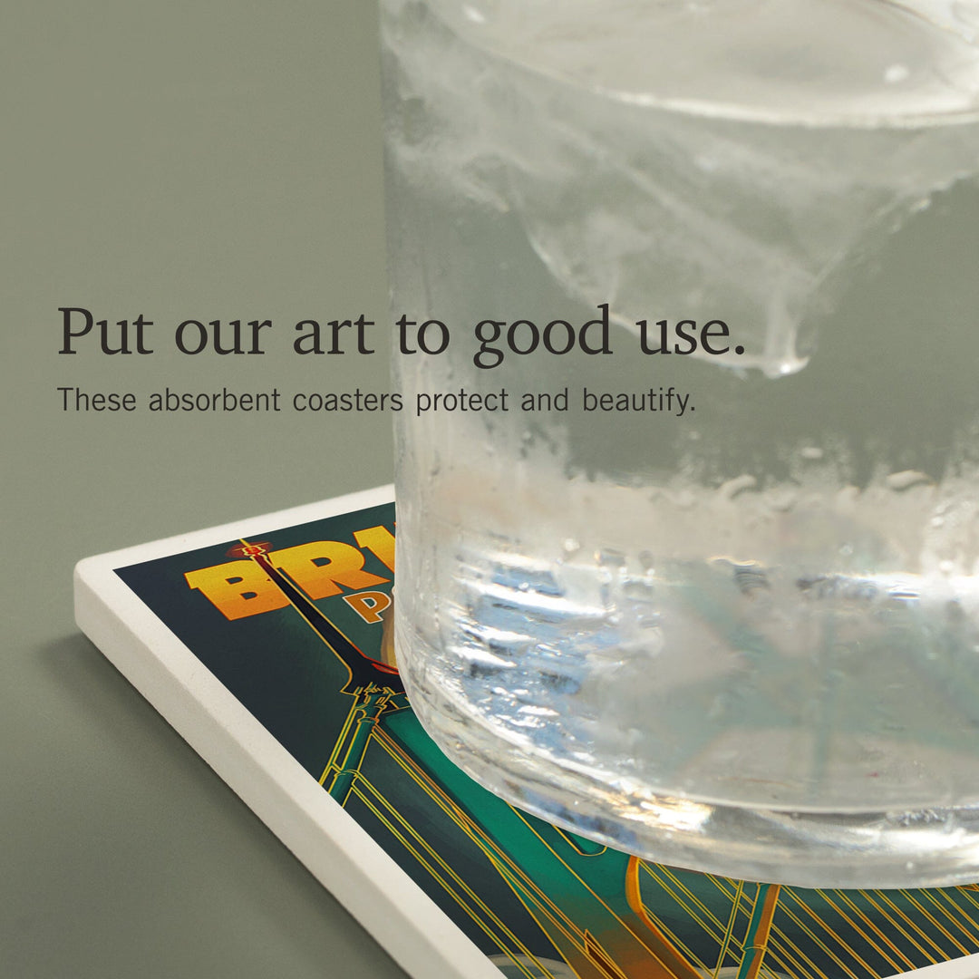 Portland, Oregon, Bridgetown and Full Moon, Coasters Coasters Lantern Press