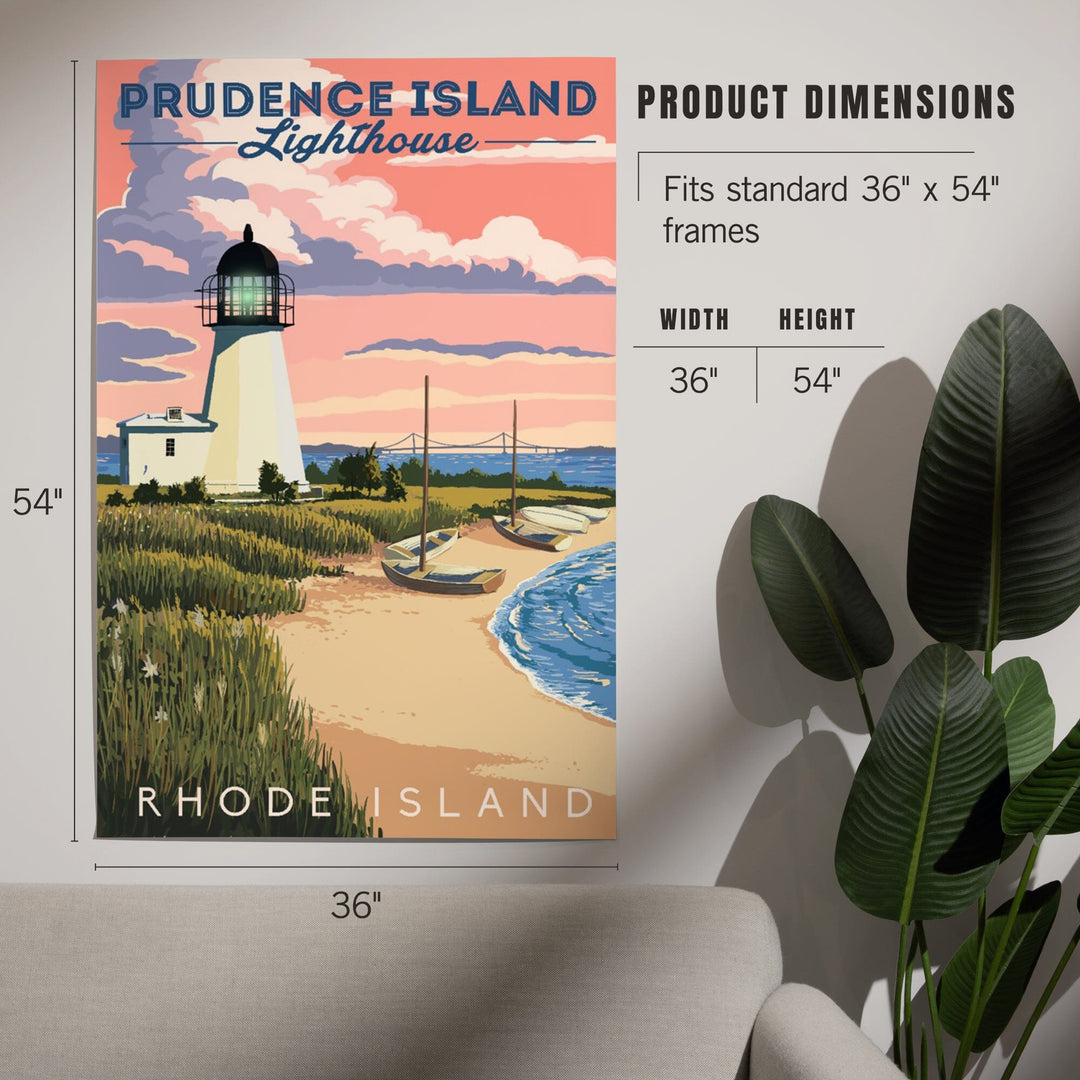 Prudence Island, Rhode Island, Lighthouse, Art & Giclee Prints Art Lantern Press