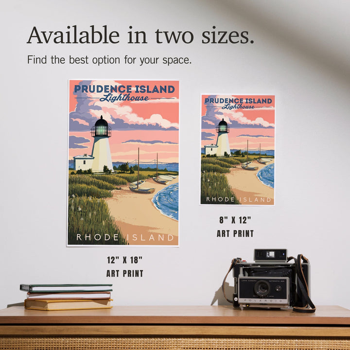 Prudence Island, Rhode Island, Lighthouse, Art & Giclee Prints Art Lantern Press
