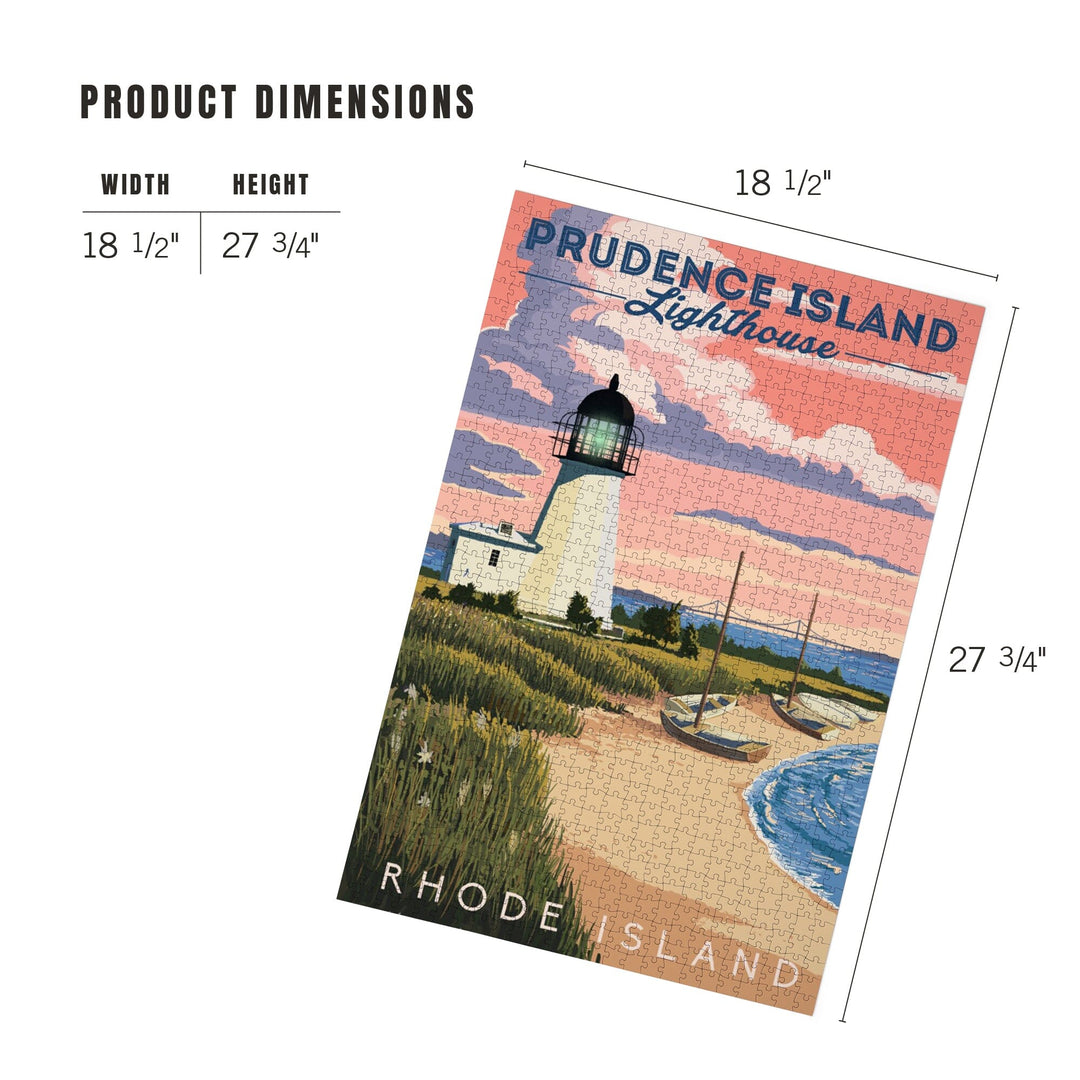 Prudence Island, Rhode Island, Lighthouse, Jigsaw Puzzle Puzzle Lantern Press