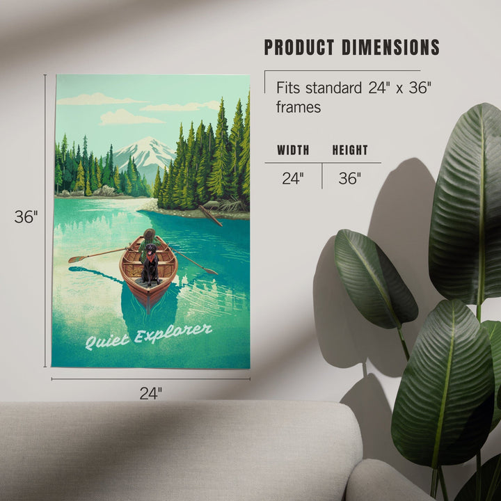 Quiet Explorer, Boating, Mountain, Art & Giclee Prints Art Lantern Press