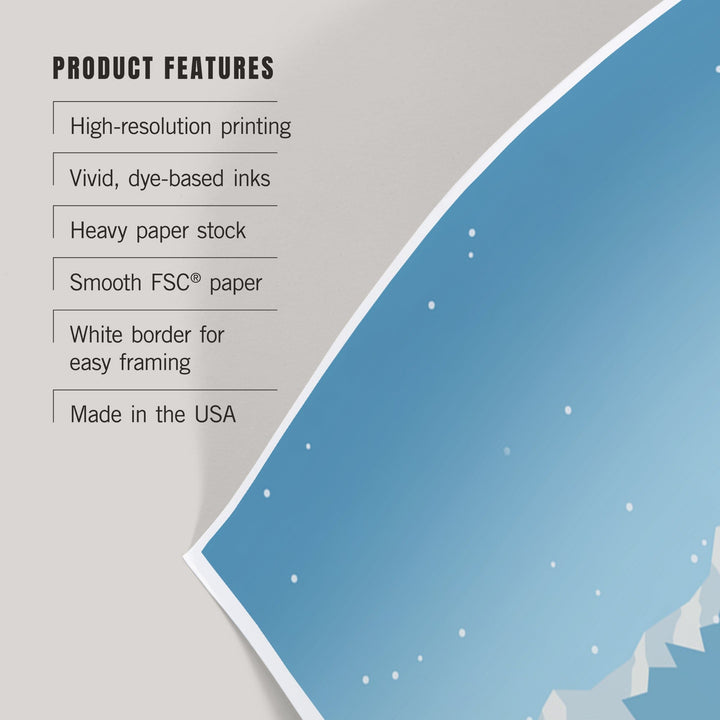 Retro Mountain Town, Art & Giclee Prints Art Lantern Press