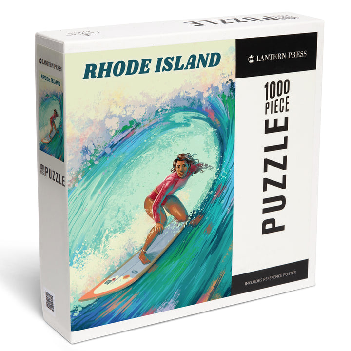 Rhode Island, Vitamin Sea, Coastal Series, Surfer Girl, Jigsaw Puzzle Puzzle Lantern Press