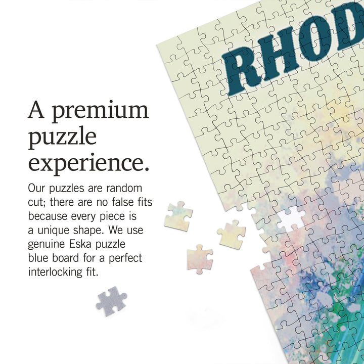 Rhode Island, Vitamin Sea, Coastal Series, Surfer Girl, Jigsaw Puzzle Puzzle Lantern Press