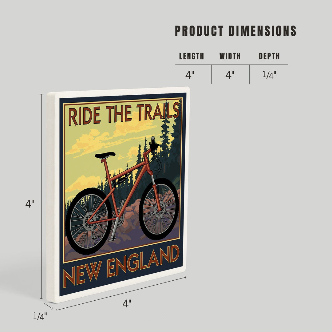 Ride the Trails in New England, Coasters Coasters Lantern Press