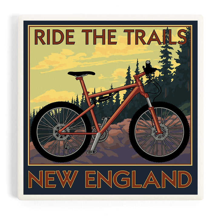 Ride the Trails in New England, Coasters Coasters Lantern Press Coaster