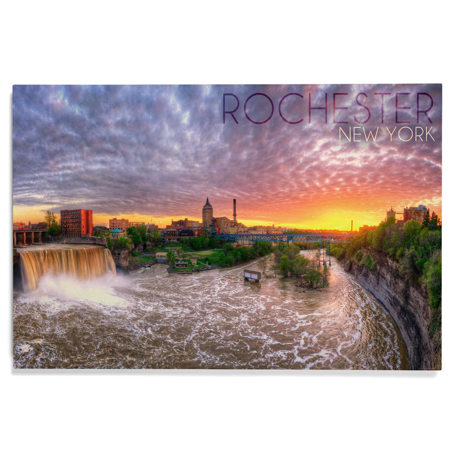 Rochester, New York, Falls View, Lantern Press Photography, Wood Signs and Postcards Wood Lantern Press