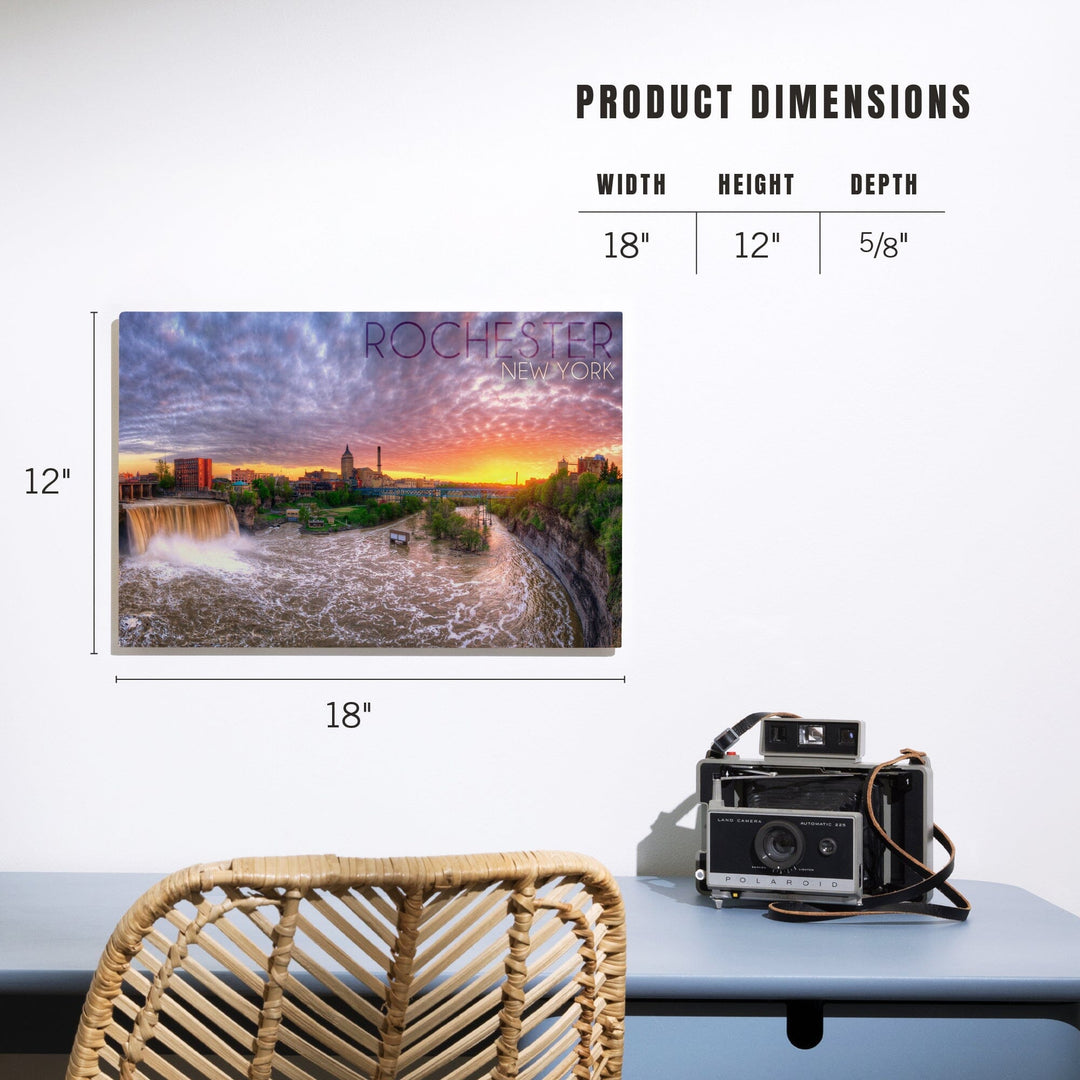 Rochester, New York, Falls View, Lantern Press Photography, Wood Signs and Postcards Wood Lantern Press