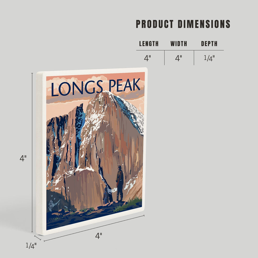 Rocky Mountain National Park, Colorado, Longs Peak, Coasters Coasters Lantern Press