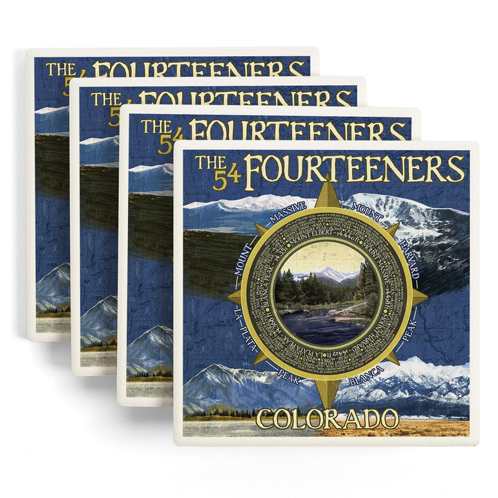 Rocky Mountain National Park, Colorado, The Fourteeners, Coasters Coasters Lantern Press