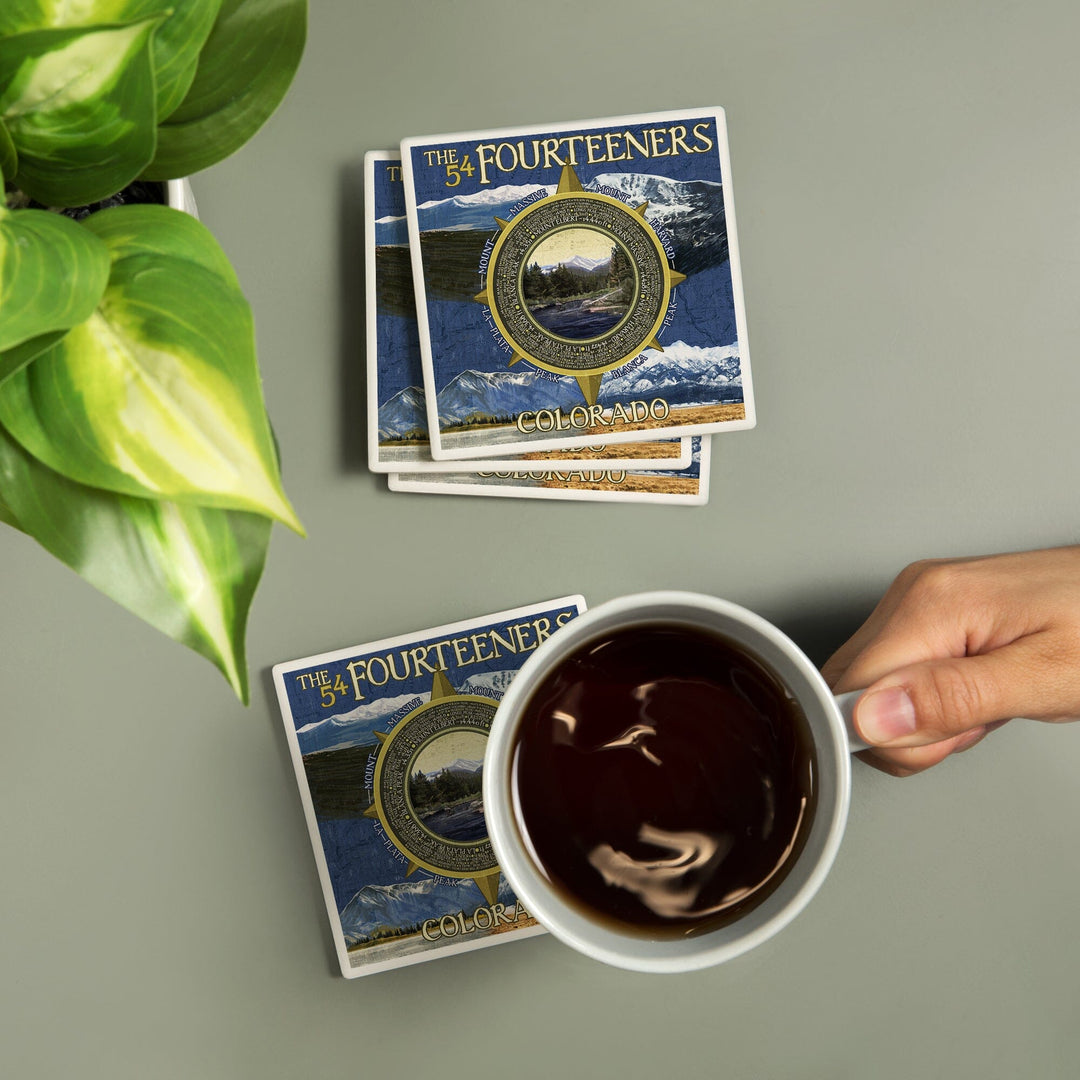 Rocky Mountain National Park, Colorado, The Fourteeners, Coasters Coasters Lantern Press