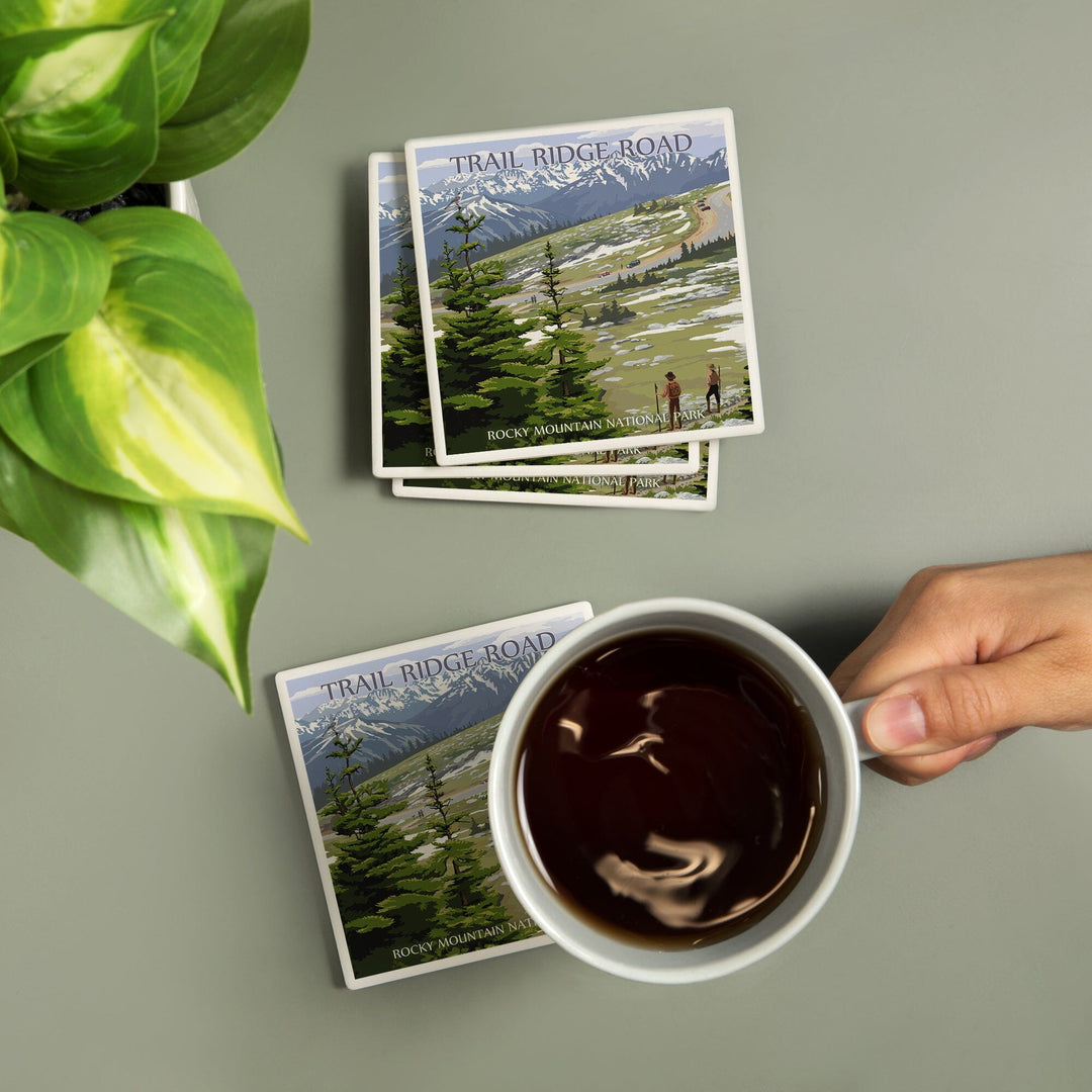 Rocky Mountain National Park, Colorado, Trail Ridge Road, Coasters Coasters Lantern Press