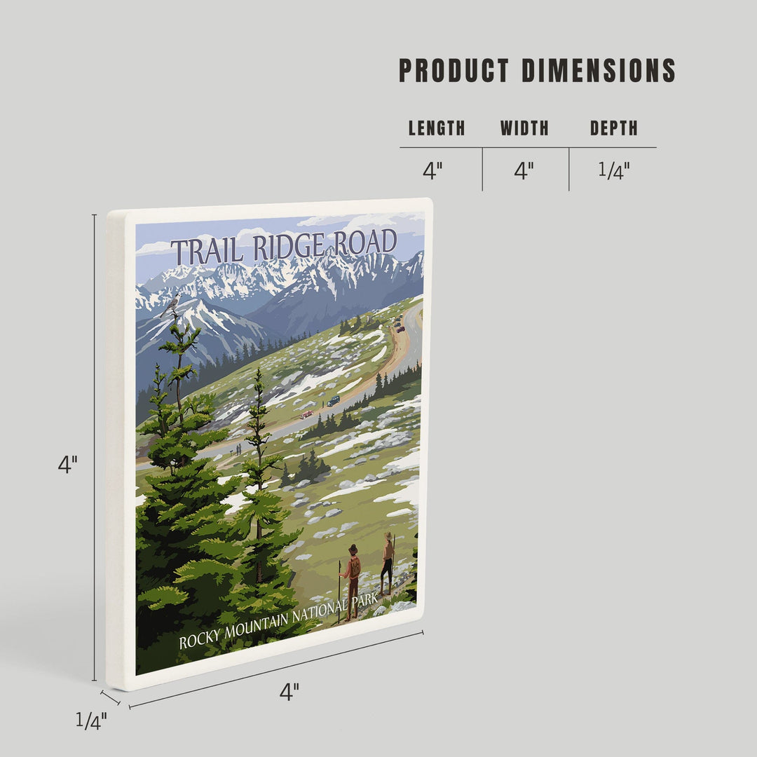 Rocky Mountain National Park, Colorado, Trail Ridge Road, Coasters Coasters Lantern Press