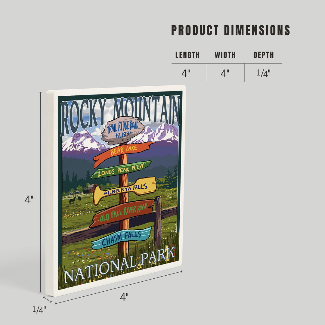 Rocky Mountain National Park, Colorado, Trail Ridge Road, Destination Signpost Press, Coasters Coasters Lantern Press