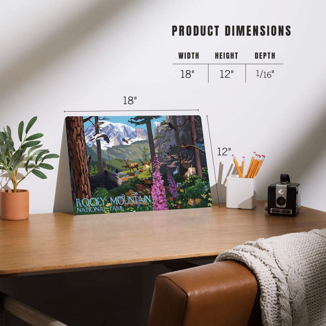 Rocky Mountain National Park, Colorado, Wildlife Utopia, Metal Signs Metal Lantern Press