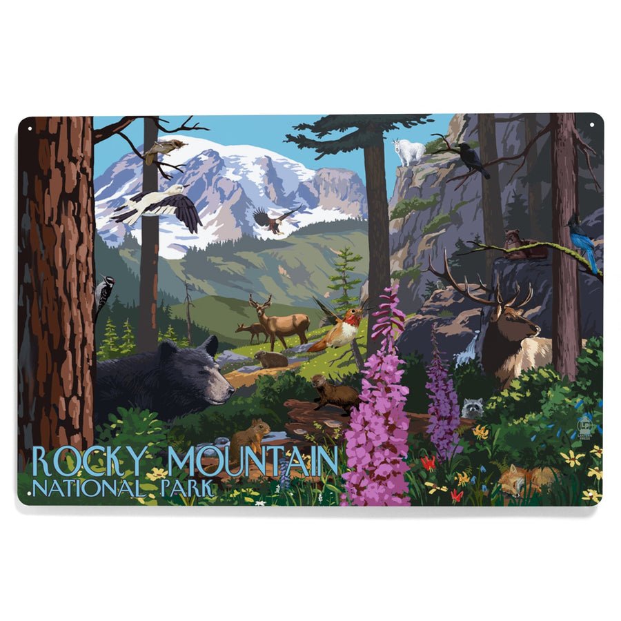 Rocky Mountain National Park, Colorado, Wildlife Utopia, Metal Signs Metal Lantern Press
