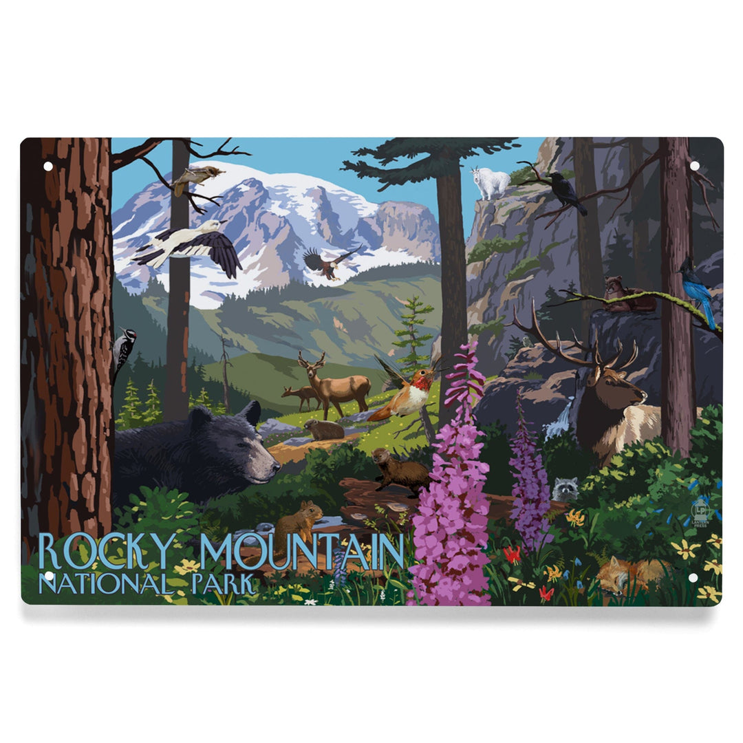 Rocky Mountain National Park, Colorado, Wildlife Utopia, Metal Signs Metal Lantern Press