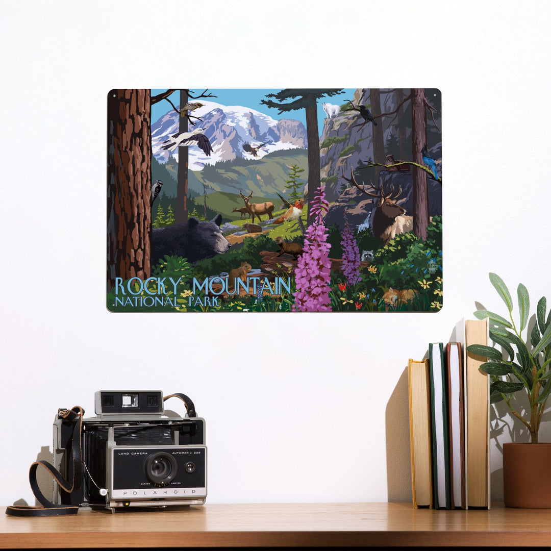 Rocky Mountain National Park, Colorado, Wildlife Utopia, Metal Signs Metal Lantern Press