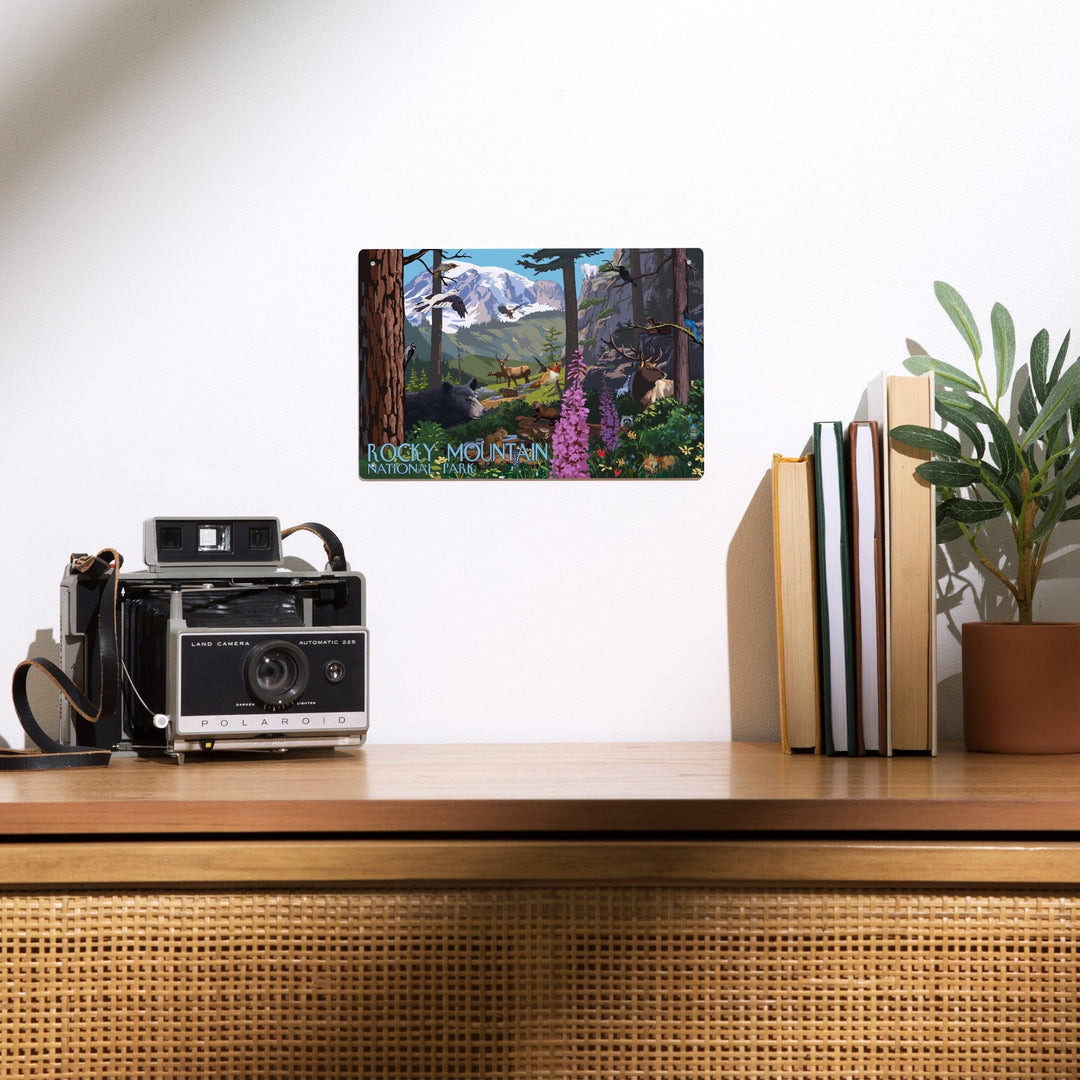 Rocky Mountain National Park, Colorado, Wildlife Utopia, Metal Signs Metal Lantern Press