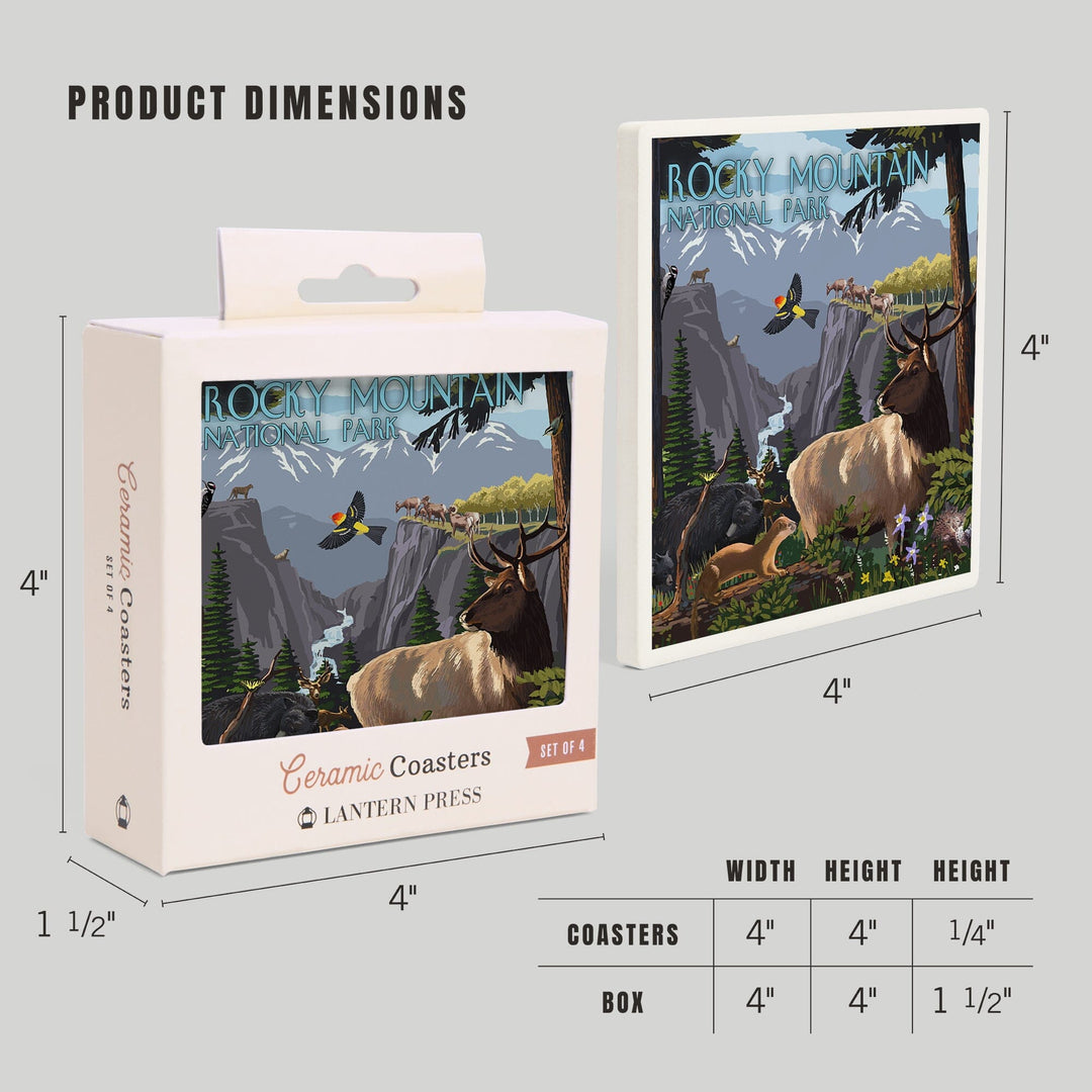 Rocky Mountain National Park, Wildlife Utopia, Coasters Coasters Lantern Press