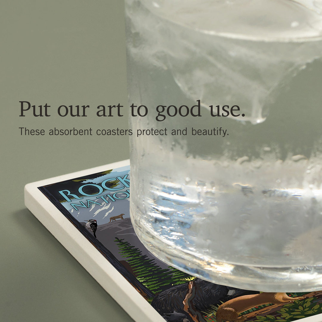 Rocky Mountain National Park, Wildlife Utopia, Coasters Coasters Lantern Press