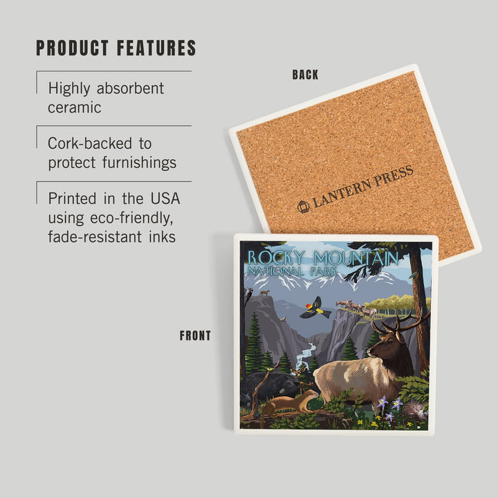 Rocky Mountain National Park, Wildlife Utopia, Coasters Coasters Lantern Press