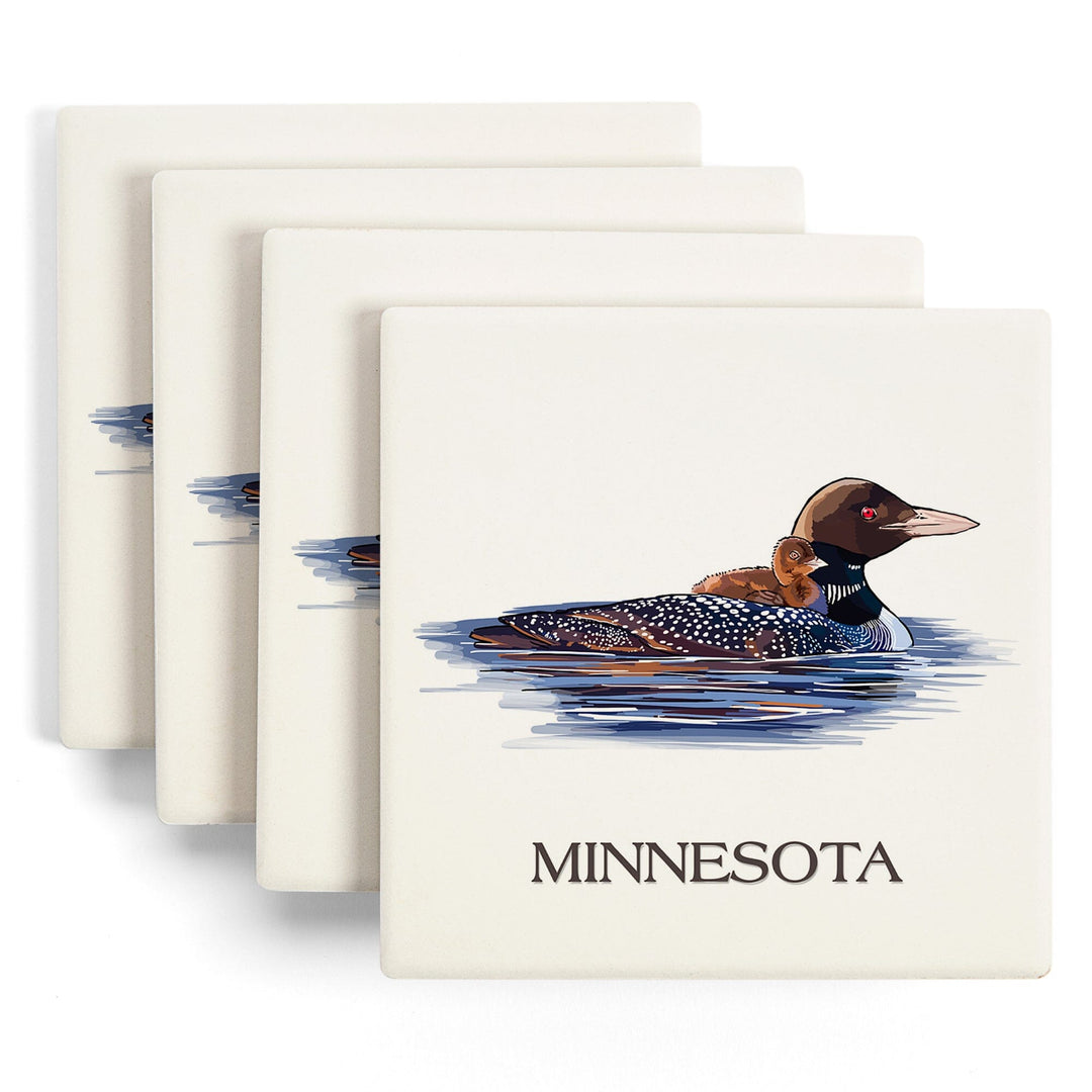 Roseville, Minnesota, Mallard Duck, Coasters Coasters Lantern Press