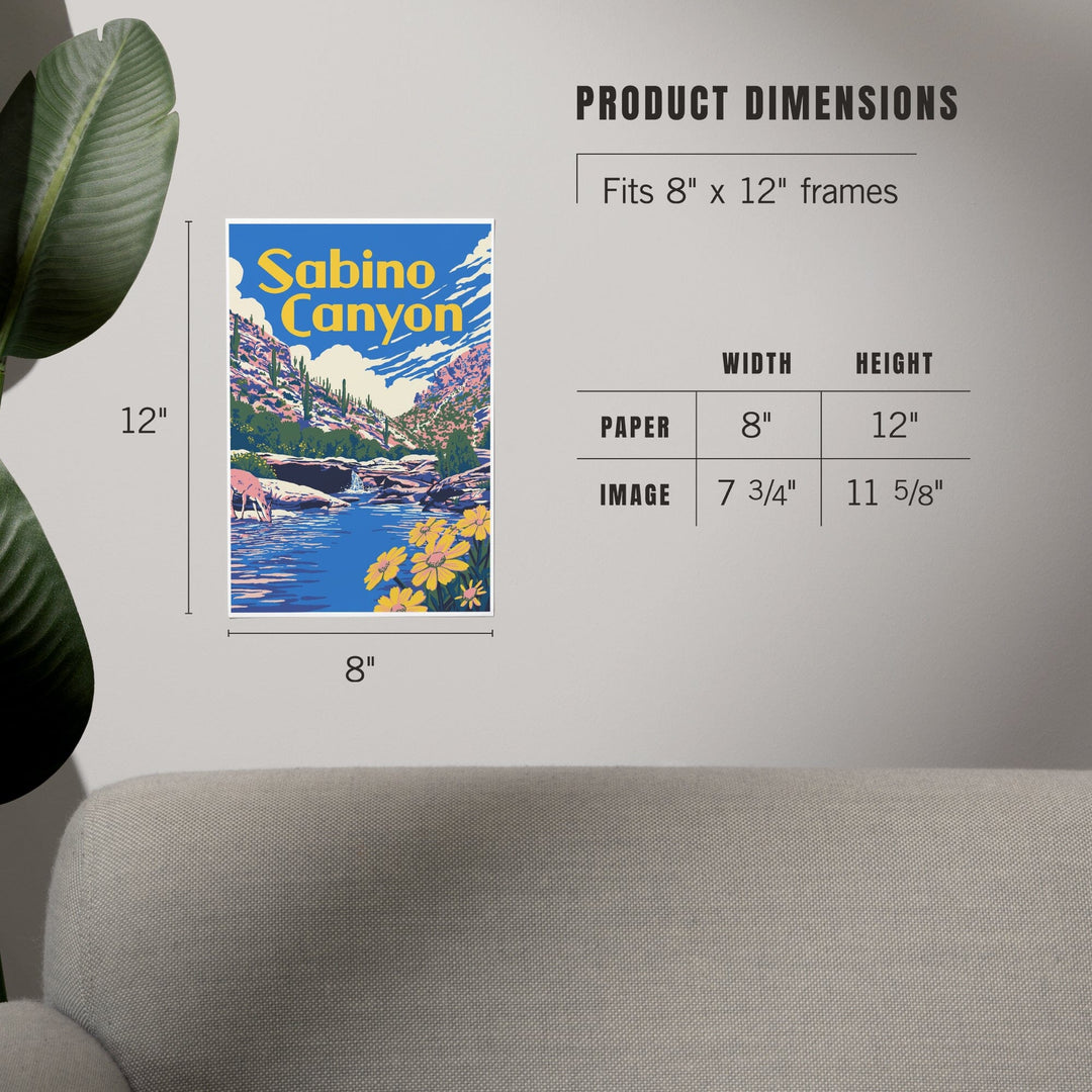Sabino Canyon, Arizona, Explorer Series, Art & Giclee Prints Art Lantern Press