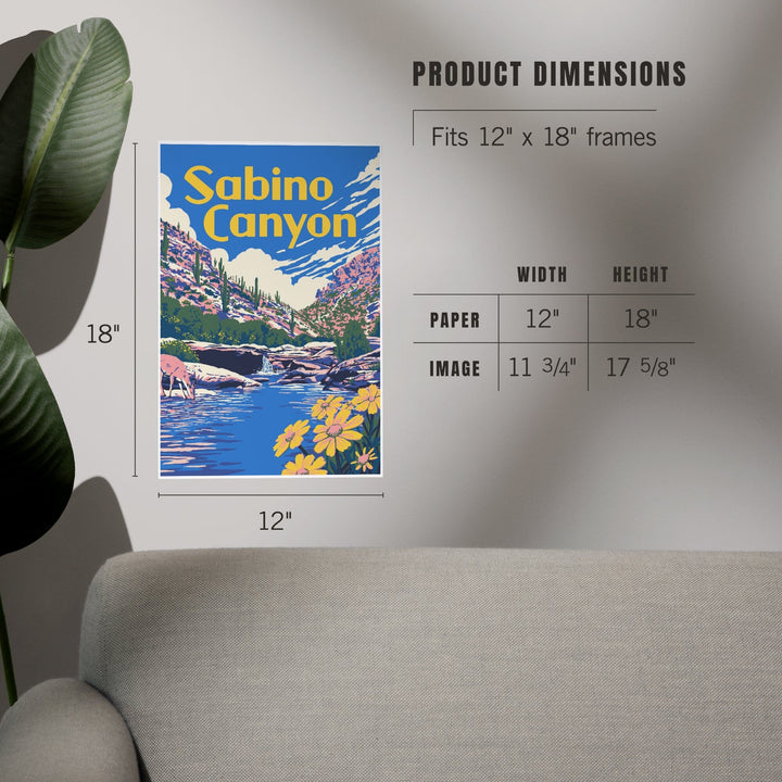 Sabino Canyon, Arizona, Explorer Series, Art & Giclee Prints Art Lantern Press