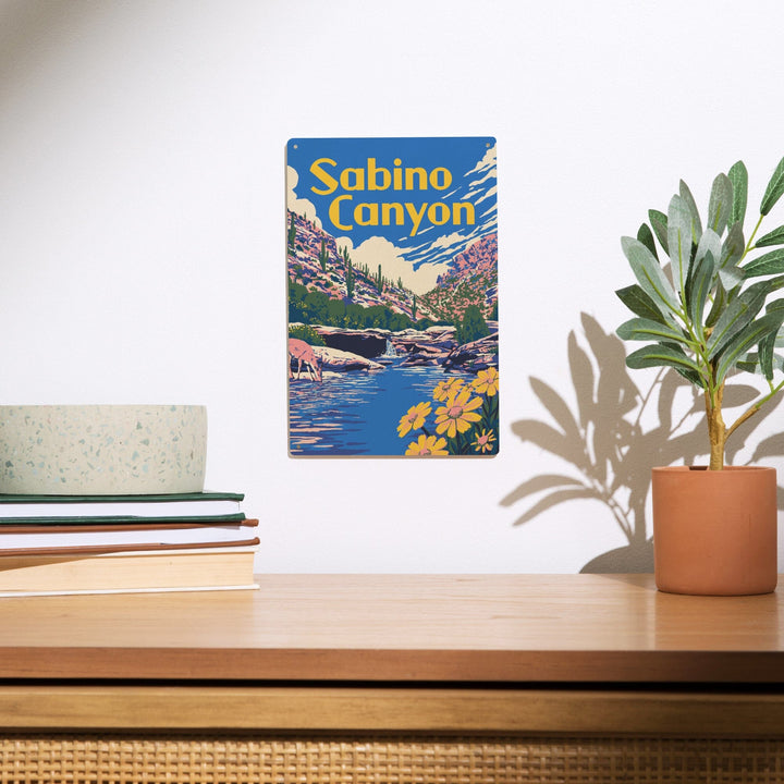 Sabino Canyon, Arizona, Explorer Series, Lantern Press Artwork, Wood Signs and Postcards Wood Lantern Press