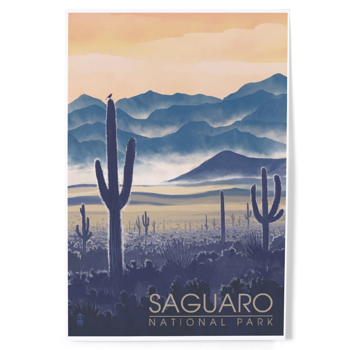 Saguaro National Park, Arizona, Desert Landscape, Art & Giclee Prints Art Lantern Press