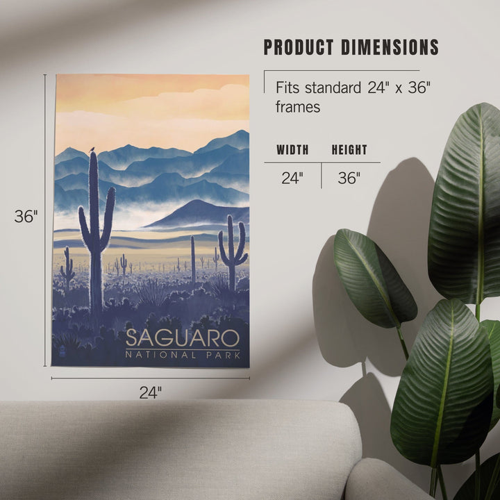 Saguaro National Park, Arizona, Desert Landscape, Art & Giclee Prints Art Lantern Press