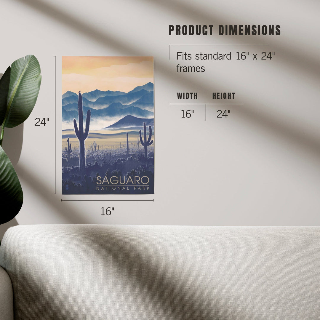Saguaro National Park, Arizona, Desert Landscape, Art & Giclee Prints Art Lantern Press