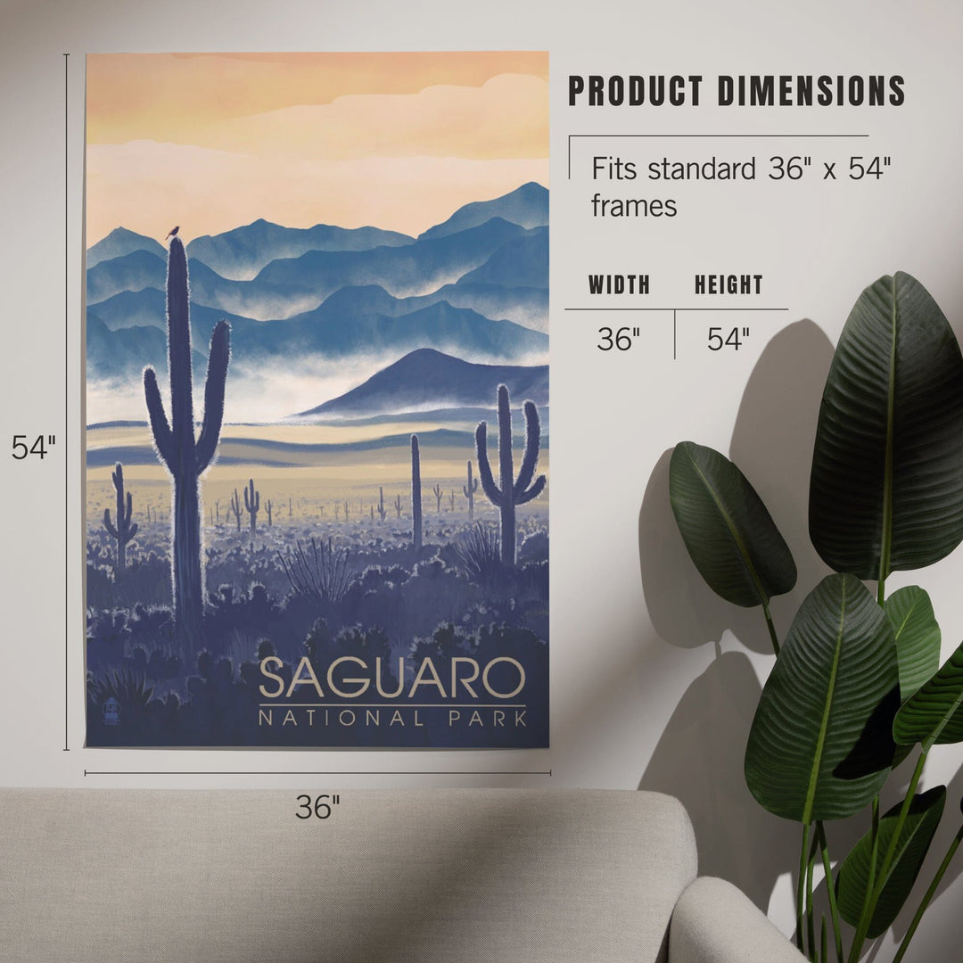 Saguaro National Park, Arizona, Desert Landscape, Art & Giclee Prints Art Lantern Press