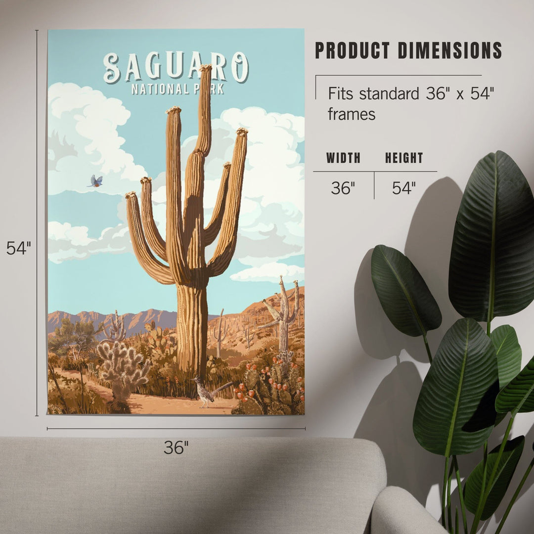 Saguaro National Park, Arizona, Painterly National Park Series, Art & Giclee Prints Art Lantern Press