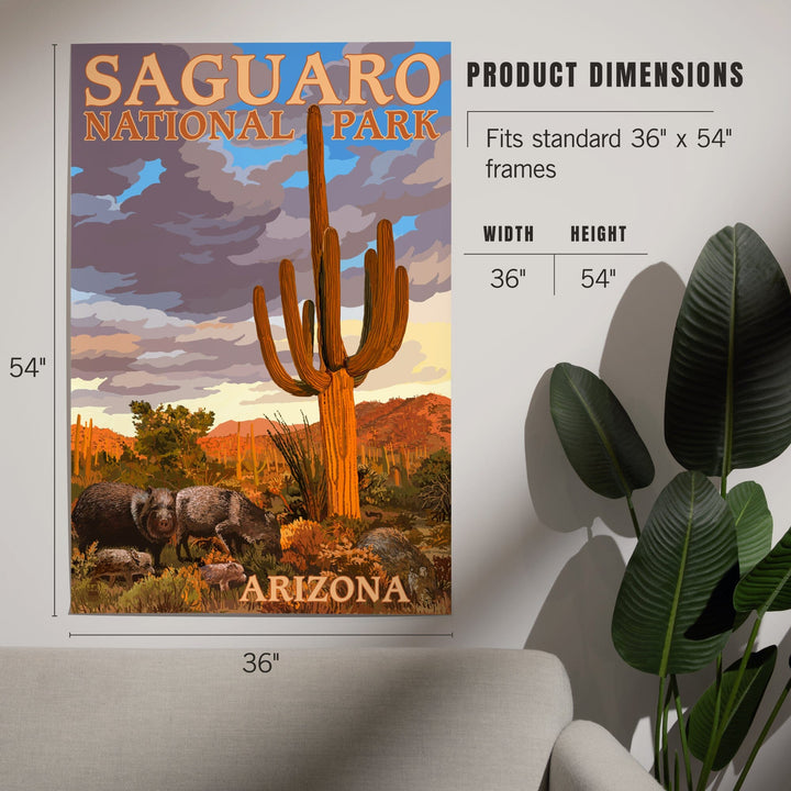 Saguaro National Park, Javelina, Art & Giclee Prints Art Lantern Press
