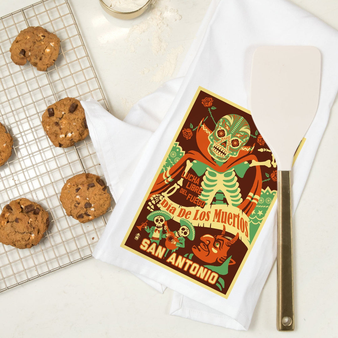 San Antonio, Texas, Dia de los Muertos (Day of the Dead), Lucha Libre del Fuego Press, Jigsaw Puzzle Kitchen Lantern Press