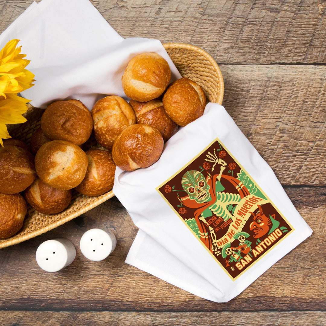 San Antonio, Texas, Dia de los Muertos (Day of the Dead), Lucha Libre del Fuego Press, Jigsaw Puzzle Kitchen Lantern Press