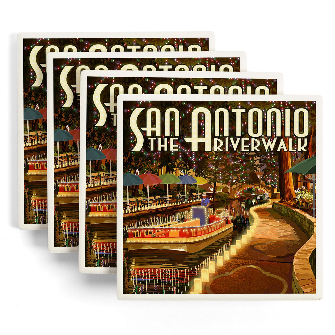 San Antonio, Texas, The Riverwalk, Coasters Coasters Lantern Press