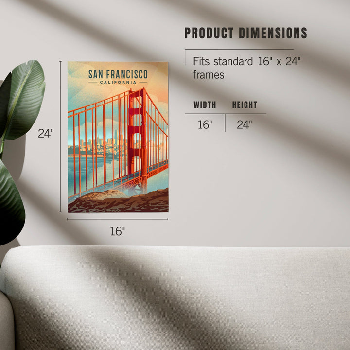 San Francisco, California, Lithograph, City Series, Art & Giclee Prints Art Lantern Press