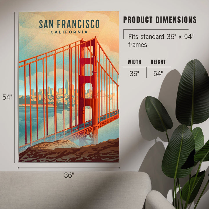 San Francisco, California, Lithograph, City Series, Art & Giclee Prints Art Lantern Press