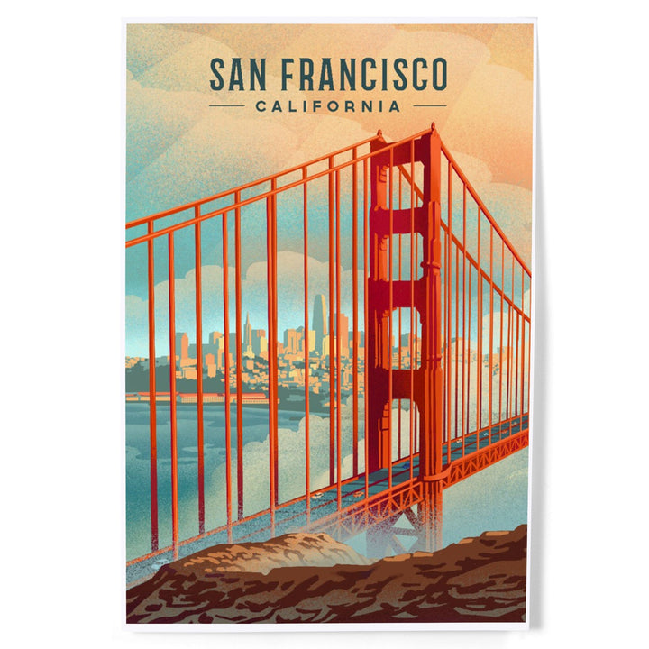 San Francisco, California, Lithograph, City Series, Art & Giclee Prints Art Lantern Press