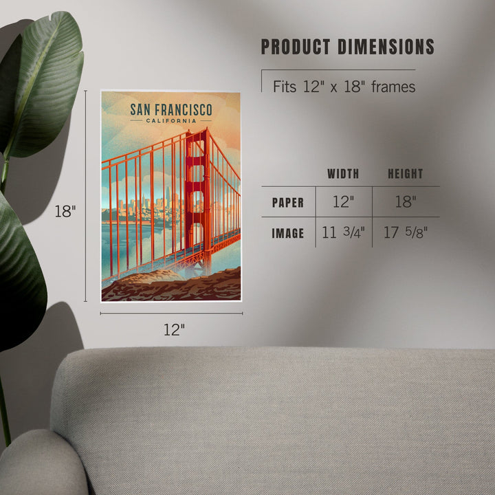 San Francisco, California, Lithograph, City Series, Art & Giclee Prints Art Lantern Press