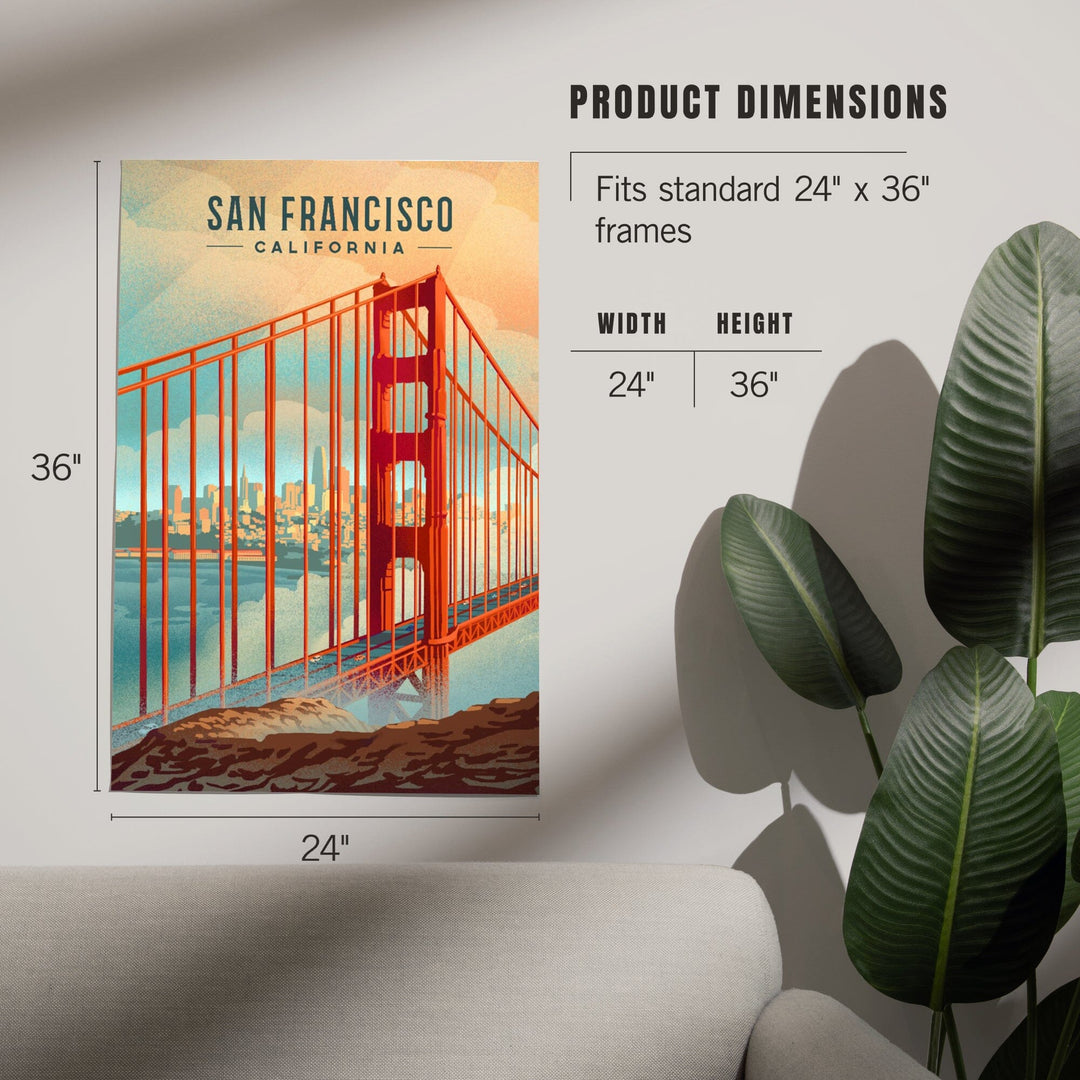 San Francisco, California, Lithograph, City Series, Art & Giclee Prints Art Lantern Press