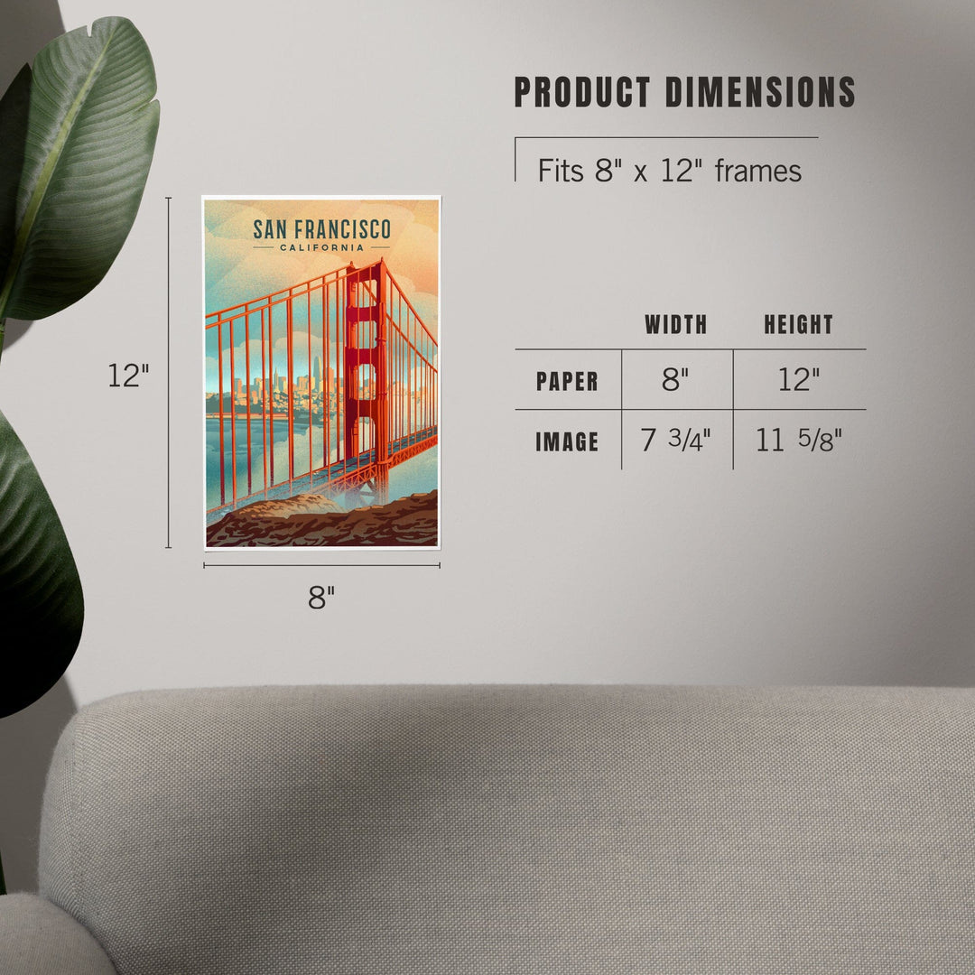 San Francisco, California, Lithograph, City Series, Art & Giclee Prints Art Lantern Press