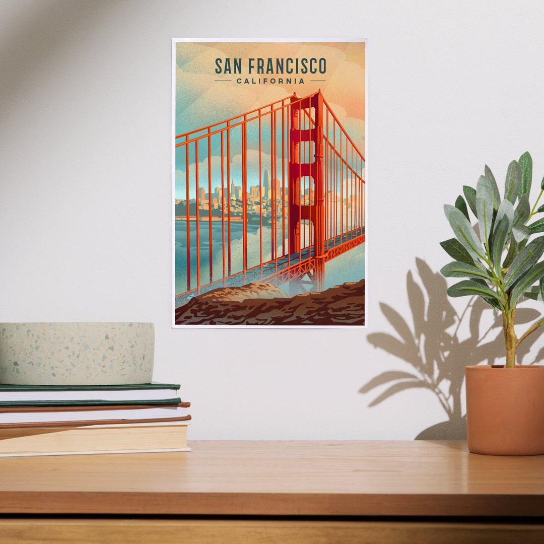 San Francisco, California, Lithograph, City Series, Art & Giclee Prints Art Lantern Press
