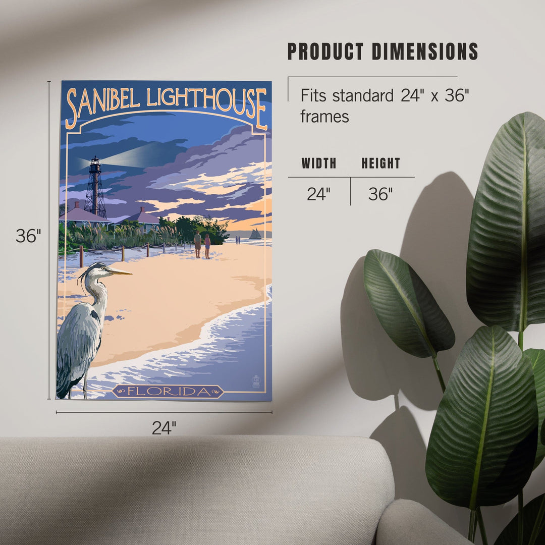 Sanibel Lighthouse, Florida, Art & Giclee Prints Art Lantern Press