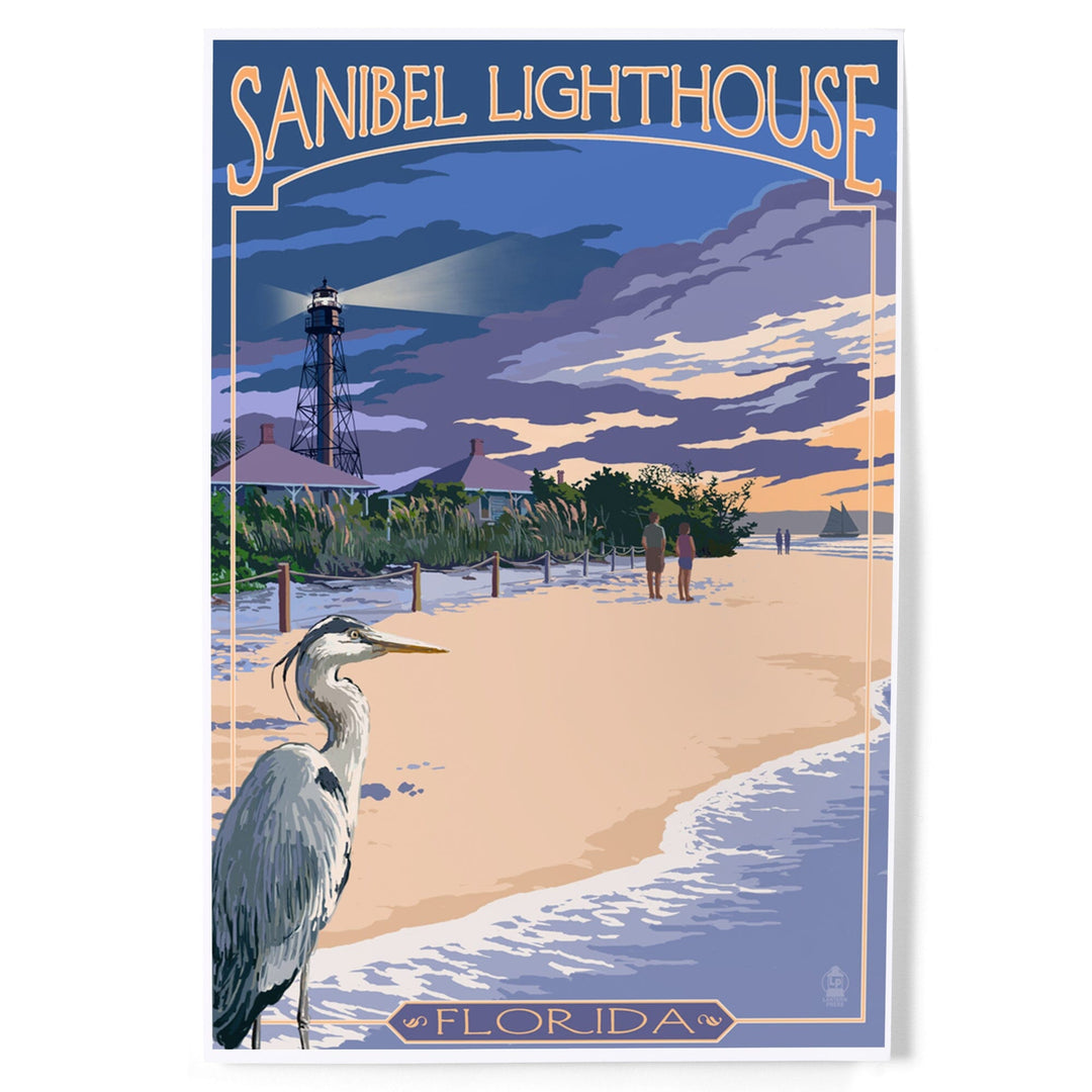 Sanibel Lighthouse, Florida, Art & Giclee Prints Art Lantern Press