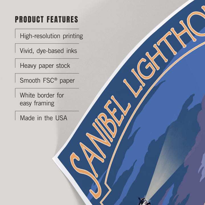 Sanibel Lighthouse, Florida, Art & Giclee Prints Art Lantern Press