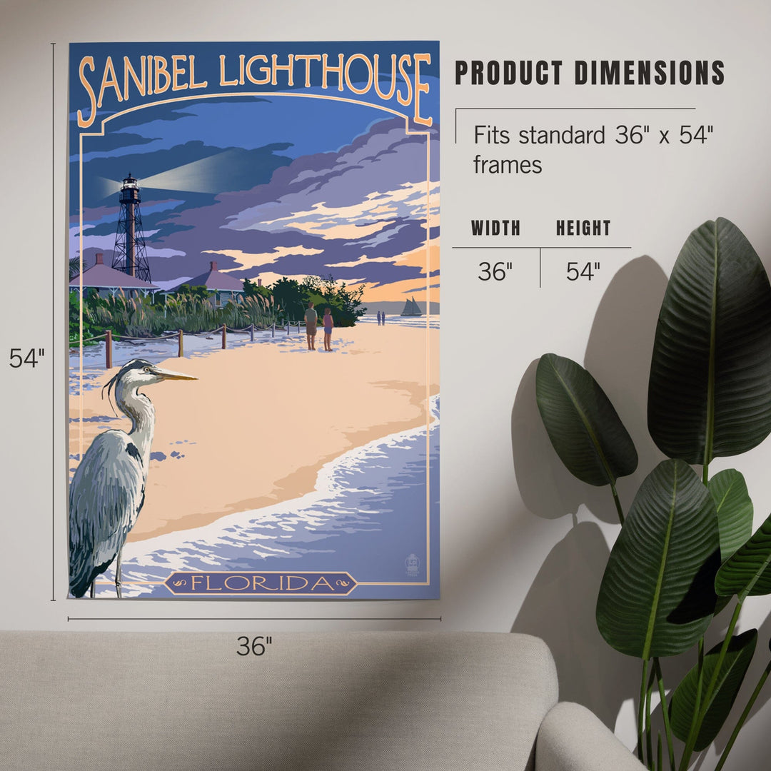 Sanibel Lighthouse, Florida, Art & Giclee Prints Art Lantern Press